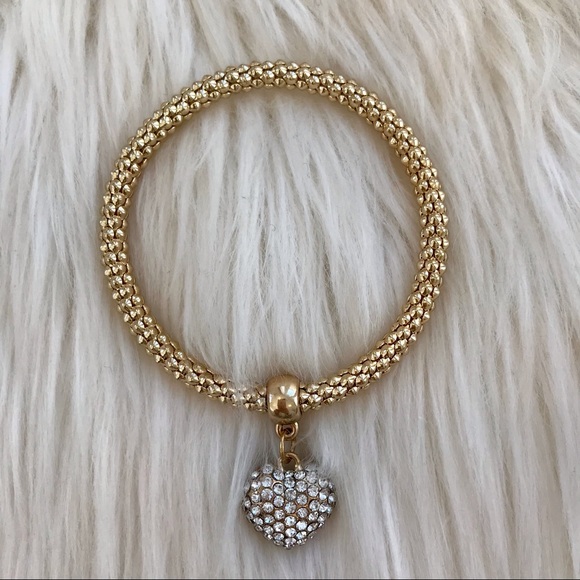 💝NWOT Mint & Lily Rhinestone Heart Bracelet - Picture 5 of 16